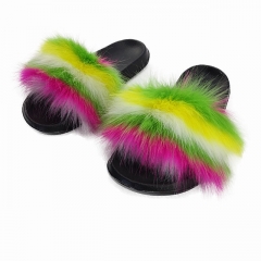 2019 Cheap Price wholesale fur slippers women soft Faux Fur slides