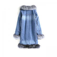 2019 winter parka womens fur parka with Natural Fox Fur Collar jacket fur parka
