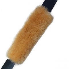 Sheepskin fur wool Car Seat Belt Cover for protecting shoulder pad