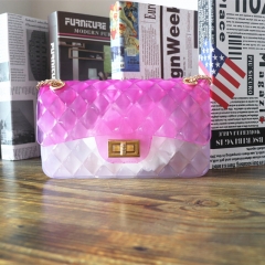 2019 Fashion Summer PVC Mini Messenger Bag Chain Jelly Bag Fast Delivery women purses
