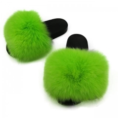 green fox fur slides