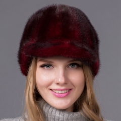 Women Winter Hat Real Mink Fur Cap