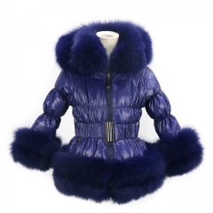 2021 New Fashion Puffer Jacket Down Coat With Fox Fur Trim For Women